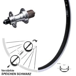 KX-T 135 Mm Silbern Eloxiert Ryde Andra 40 Hinteres Rad 26 Zoll