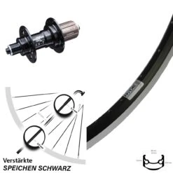 Hinterrad 27,5 Zoll Ryde Andra 35 Felgenbremse KX-T Lastenrad