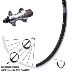 Ryde ZAC 421 Hinterrad 26 Zoll Mit KX-T Nabe 10/11-fach 5x135 Mm Silbern