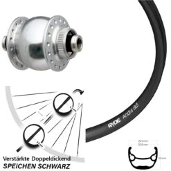 Verstärktes Nabendynamolaufrad SON 28 Ryde Andra 321 28-29 Zoll Für Steckachse