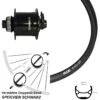 Shimano DH-UR705 Ryde Andra 321 Bikepacking Vorderrad 28-29 Zoll Steckachse 12x100 Mm