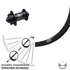 Ryde Rival 23-622 ETRTO Vorderrad 29 Zoll Mit KX-E Nabe Schnellspanner Verstärkt MTB