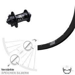 29 Zoll Vorderrad KX-E Nabe 5x100 Mm 6-loch Ryde Rival 23-622 ETRTO