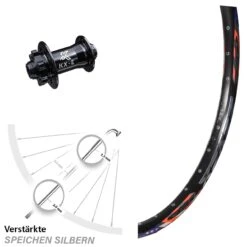 Breites 26 Zoll Vorderrad DRC ZZYZX Disc Mit KX-E Nabe 15x100 Mm 6-loch