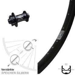 28 Zoll Vorderrad Ryde Andra 30 Disc Mit KX-E Nabe 15x100 Mm 6-loch Verstärkt