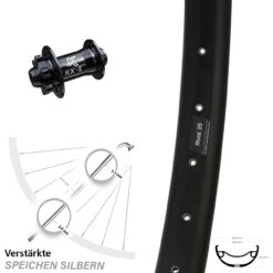 Vorderrad Ryde Rival 35 Disc KX-E 6-loch Nabe Steckachse