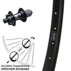 Ryde Rival 30 Disc Hinterrad 27,5 Zoll KX-E Nabe 12x142 Mm Shimano 11-fach