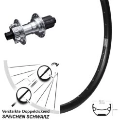 Hinterrad KX-E Nabe Silbern 12x142 Mm 6-loch 11-fach Ryde Andra 29 Zoll Heavy Duty