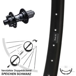27,5+ Zolll Hinterrad Verstärkt Ryde Rival 35 Disc Mit KX-E Nabe 12x142 Mm 6-loch 11-fach