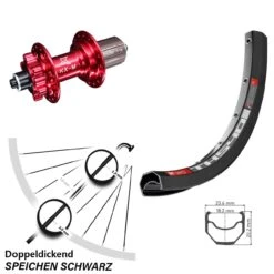 Dt-swiss DT Swiss TK 540 Disc Hinterrad 28-29 Zoll Mit KX-M Rot-eloxiert Leicht 5/135 Mm