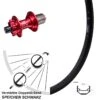 29 Zoll Hinterrad KX-M Nabe Rot Eloxiert 12x142 Steckachse Ryde Andra 40 Disc