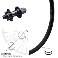 KX-E Nabe Schwarz 12x142 Mm 6-Loch 11-fach Ryde Andra 40 Disc Hinterrad 26 Zoll