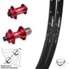 29 Zoll Laufradsatz KX-M Rot Eloxiert Ryde Edge M22 15x100 12x142 Mm