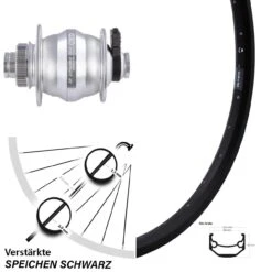 Nabendynamo Shutter Precision Silbern Centerlock Ryde Andra 40 Disc Vorderrad 24 Zoll