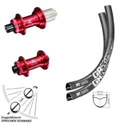 Dt-swiss DT Swiss GR 531 Laufradsatz 100x142 Mm Steckachse Nabe KX-G Rot-eloxiert 11-fach Gravel