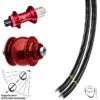 28-29 Zoll Laufradsatz Steckachse Nabe KX-G Rot-eloxiert 11-fach Centerlock Mavic A 1022 -Radzubehoer Verkaufe 8263793