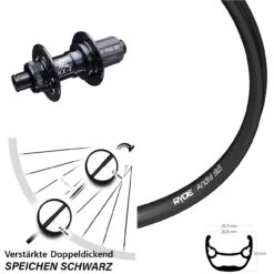 Ryde Andra 321 Hinterrad 27,5 Zoll Verstärkt Steckachse KX-E Nabe 11-fach