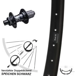 27,5+ Zoll Hinterrad Verstärkt Ryde Rival 35 Disc KX-E 12x142 Mm Centerlock