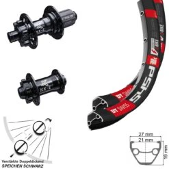 Dt-swiss 28-29 Zoll Laufradsatz E-Bike DT Swiss 545d KX-E Nabe 6-loch Steckachse 11-fach