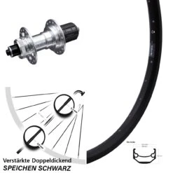 20 Zoll Hinterrad KX-E Nabe Silbern 5x135 Mm Verstärkt 11-fach Ryde Andra 40 Disc