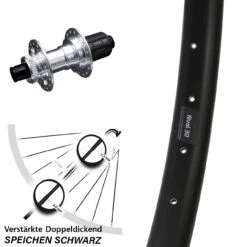 29 Zoll Hinterrad Ryde Rival 30 Disc KX-E Silbern 12x142 Mm Centerlock Verstärkt