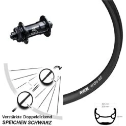 Ryde Andra 321 Disc-Vorderrad 28-29 Zoll Mit KX-E Nabe Centerlock Für Schnellspanner