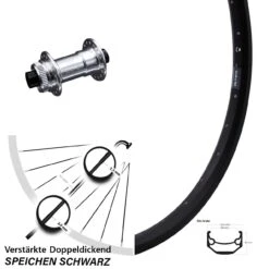 Ryde Andra 40 Disc Vorderrad 28-29 Zoll Mit KX-E Steckachse 15x100 Nabe Silbern-eloxiert