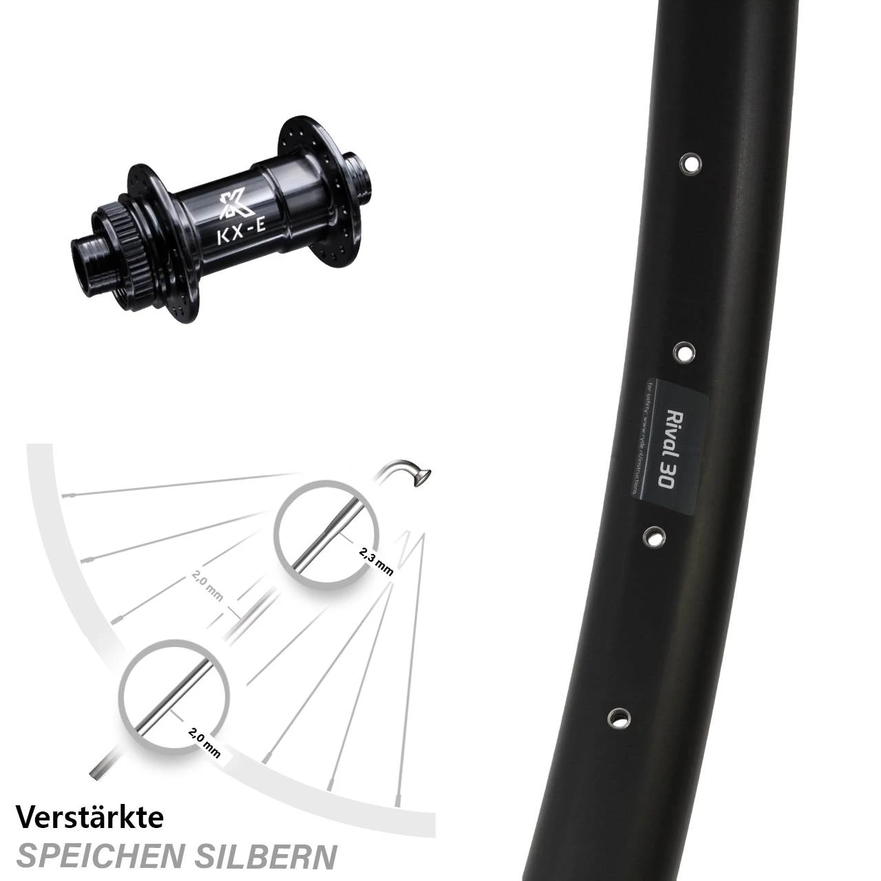 29 Zoll Vorderrad KX-E Nabe Centerlock 15x100 Mm Schwarz Ryde Rival 30-622 ETRTO 3 29 Zoll Vorderrad KX-E Nabe Centerlock 15x100 Mm Schwarz Ryde Rival 30-622 ETRTO