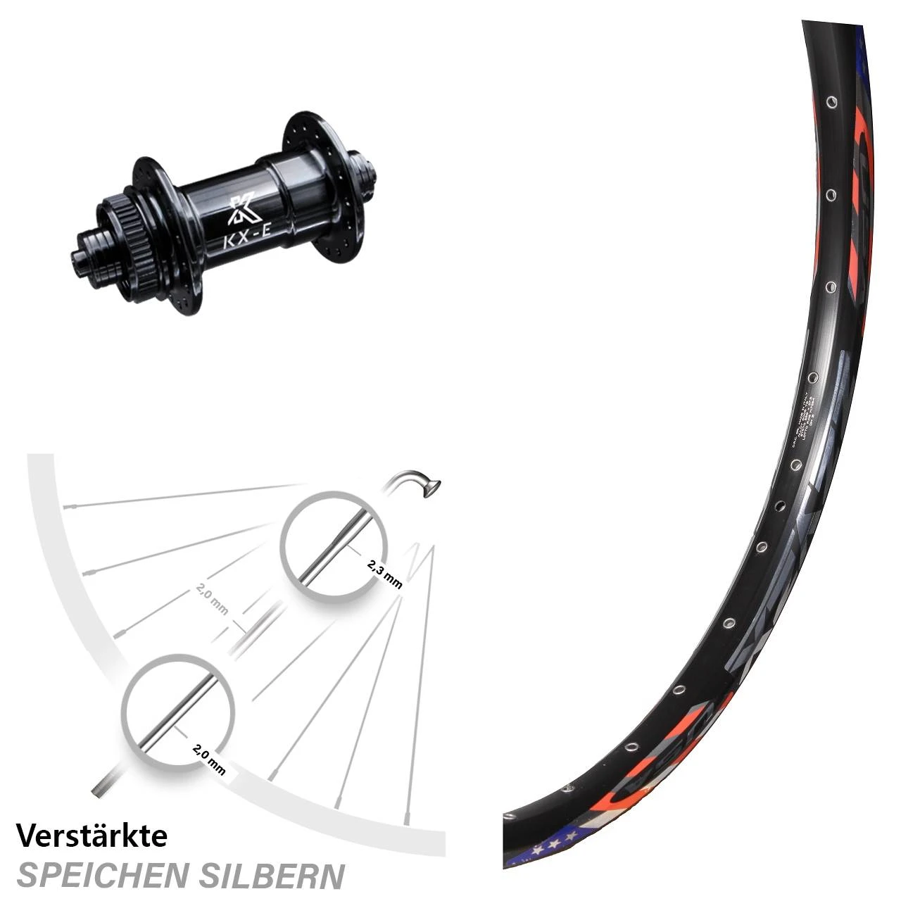 26 Zoll Vorderrad KX-E Nabe Centerlock 5x100 Mm Schwarz DRC 28-559 ETRTO 3 26 Zoll Vorderrad KX-E Nabe Centerlock 5x100 Mm Schwarz DRC 28-559 ETRTO