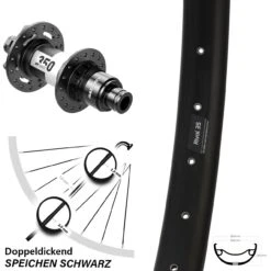 Ryde Rival 35 Hinterrad 27,5 Zoll DT Swiss 350 Boost 6-Loch Sram XD