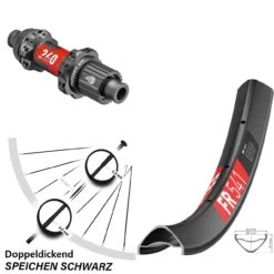 Dt-swiss Hinterrad 27,5 Zoll FR 541 DT Swiss 240 EXP Boost 12x148 Mm Straightpull Microspline