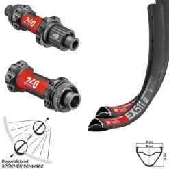 Dt-swiss Laufradsatz 27,5 Zoll EX 511 DT Swiss 240 EXP Straightpull Boost 12-fach