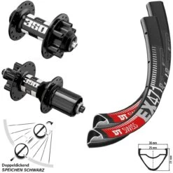 Dt-swiss 26 Zoll Laufrad-Satz DT Swiss EX 471-350 6-Loch