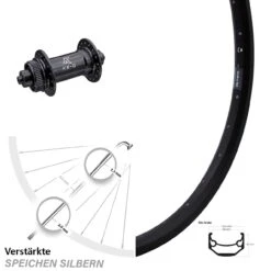 Ryde Andra 40 Disc Vorderrad 24 Zoll Centerlock KX-G 5x100 Mm Verstärkt