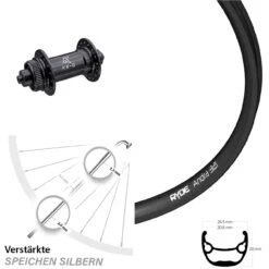 28-29 Zoll Vorderrad Ryde Andra 321 Mit KX-G Schnellspanner Nabe