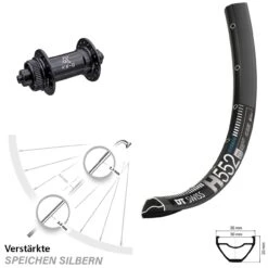 Dt-swiss DT Swiss H 552 Breites Disc-Vorderrad 29 Zoll Mit KX-G Nabe Centerlock
