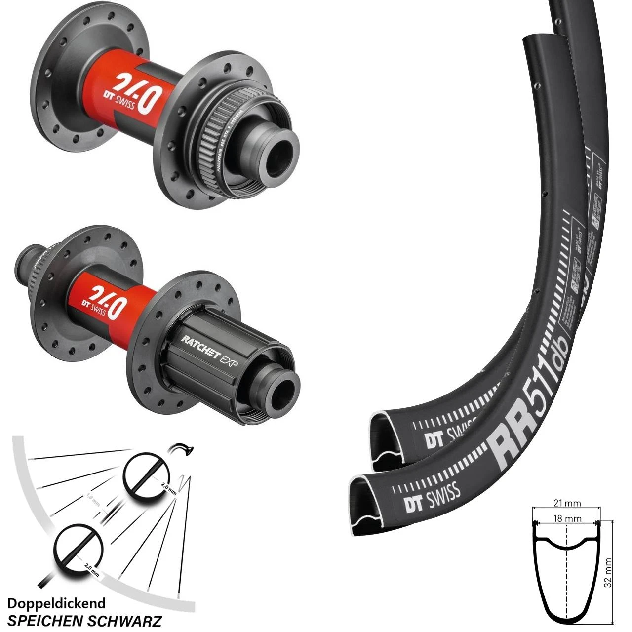 Dt-swiss Laufradsatz Road Disc 28 Zoll RR 511 DT Swiss 240 EXP Shimano Steckachse 3 Dt-swiss Laufradsatz Road Disc 28 Zoll RR 511 DT Swiss 240 EXP Shimano Steckachse