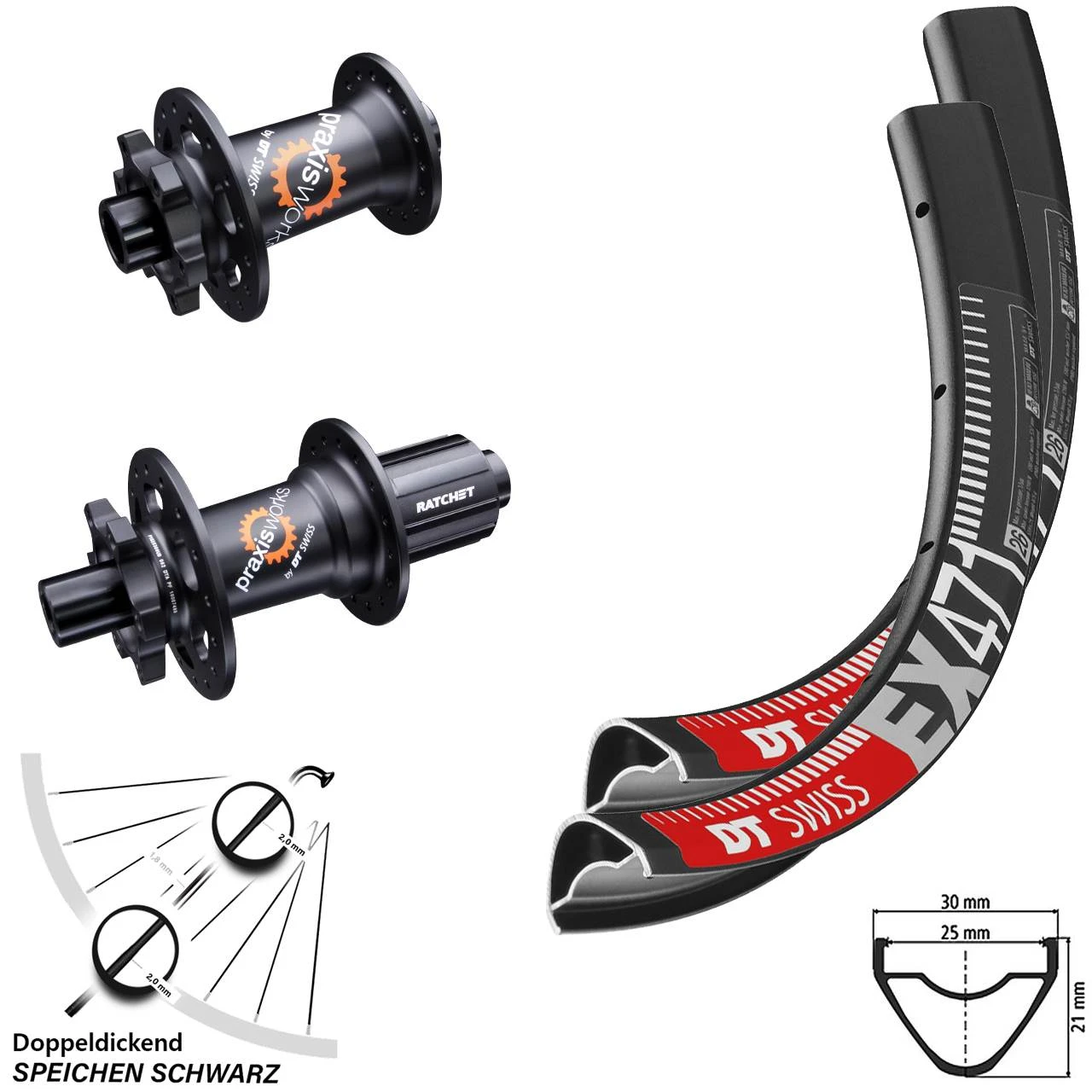 Dt-swiss 26 Zoll Laufradsatz EX 471 DT Swiss 350 SL 6-loch MTB Steckachse 15x100 12x142 Mm 3 Dt-swiss 26 Zoll Laufradsatz EX 471 DT Swiss 350 SL 6-loch MTB Steckachse 15x100 12x142 Mm