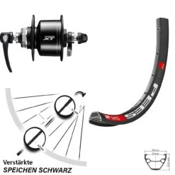 Dt-swiss DT Swiss 533 Disc Vorderrad 27,5 Zoll Mit Shimano XT Nabendynamo