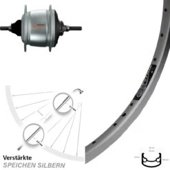 Hinterrad Fahrrad 28 Zoll Ryde Sputnik Shimano Nexus 8 Gang