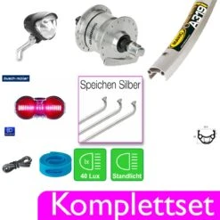 Busch-mueller Laufrad-Lichtset Standlicht Busch Und Müller 28 Zoll DH3N72 Nabendynamo Silber