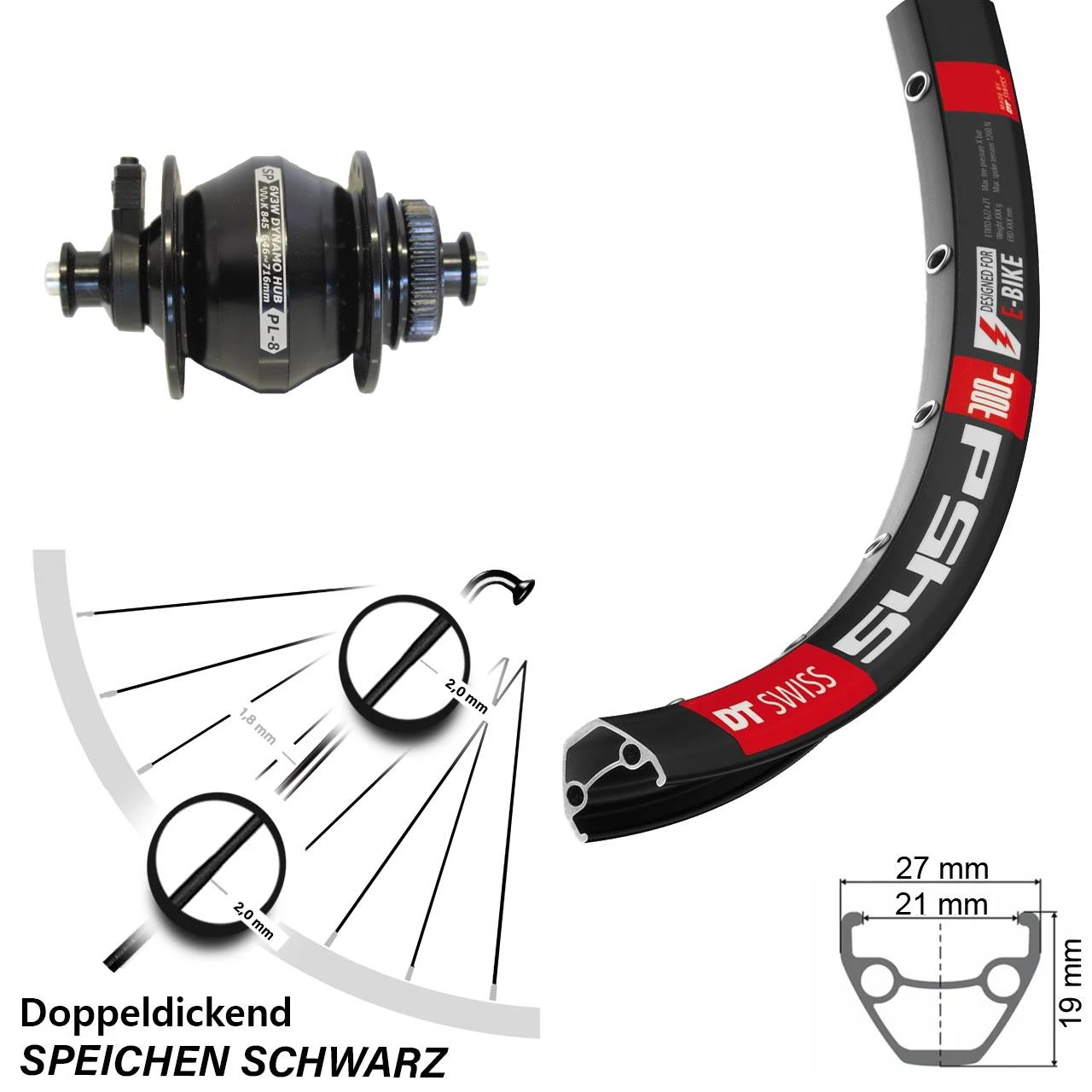 Dt-swiss MTB Vorderrad 29 Zoll Shutter Precision Centerlock PL-8 DT Swiss 545 Schwarz 3 Dt-swiss MTB Vorderrad 29 Zoll Shutter Precision Centerlock PL-8 DT Swiss 545 Schwarz