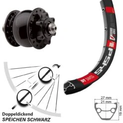 Dt-swiss Nabendynamo Vorderrad 29 Zoll DT 545 Mit Son 28 Disc 6-Loch