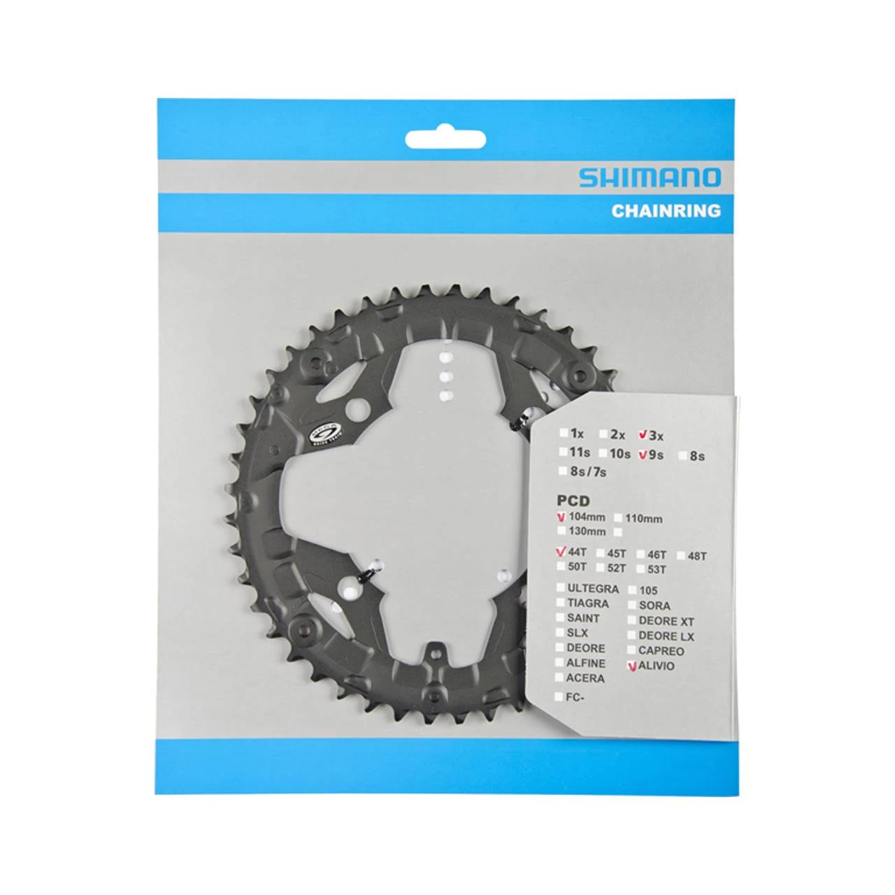 Shimano Kettenblatt Alivio FC M430 44-Zähne 4 Loch 104 Mm Schwarz 9-fach 3 Shimano Kettenblatt Alivio FC M430 44-Zähne 4 Loch 104 Mm Schwarz 9-fach