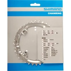 Shimano Kettenblatt Deore FC M510/ M570/MC18 36-Zähne 4 Loch 104 Mm 9-fach Silber